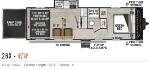 2026 SPORTSTER X TOY HAULER 26X TRAVEL TRAILER